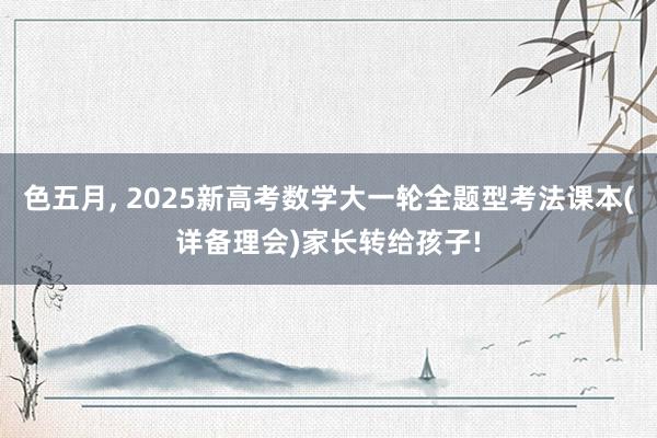 色五月， 2025新高考数学大一轮全题型考法课本(详备理会)家长转给孩子!